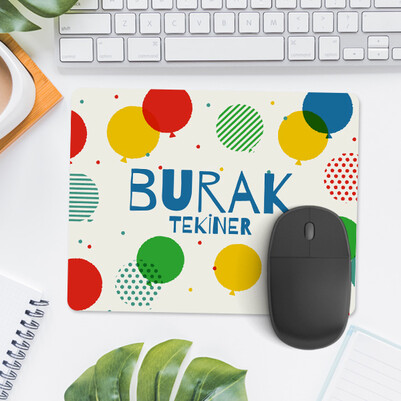 Balon Desenli İsme Özel Mousepad - Thumbnail