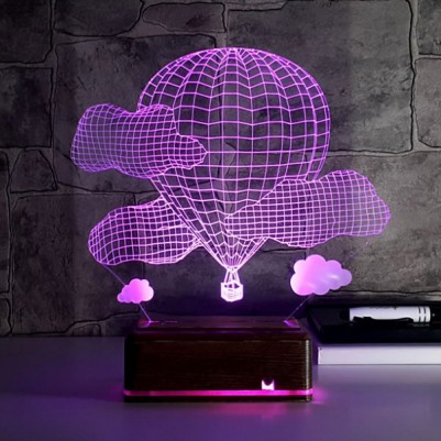  - Balon ve Bulutlar 3D Led Lamba