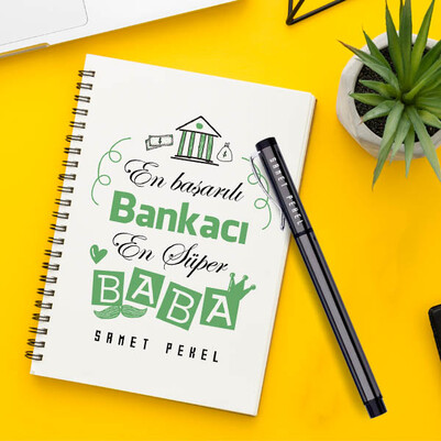 Bankacı Babalara Özel Defter ve Kalem - Thumbnail