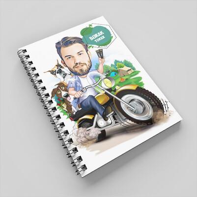  - Başımı Alır Giderim Karikatürlü Defter