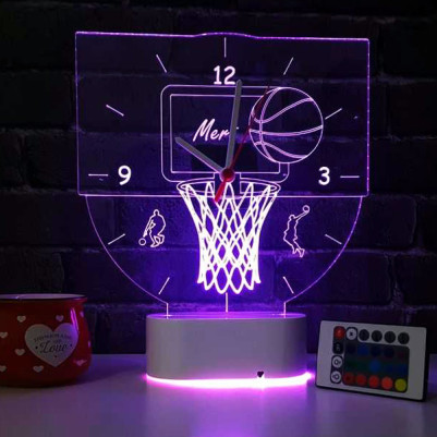 Basketbol Temalı 3d Led Lamba - Thumbnail