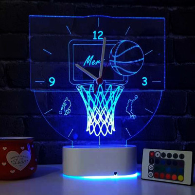 Basketbol Temalı 3d Led Lamba - Thumbnail