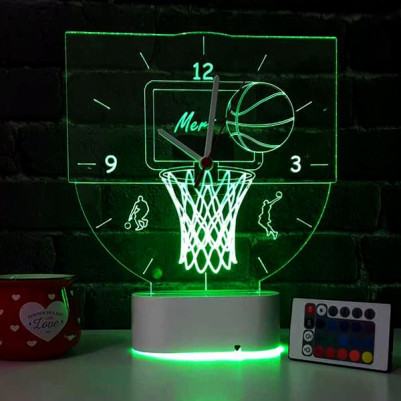 Basketbol Temalı 3d Led Lamba - Thumbnail