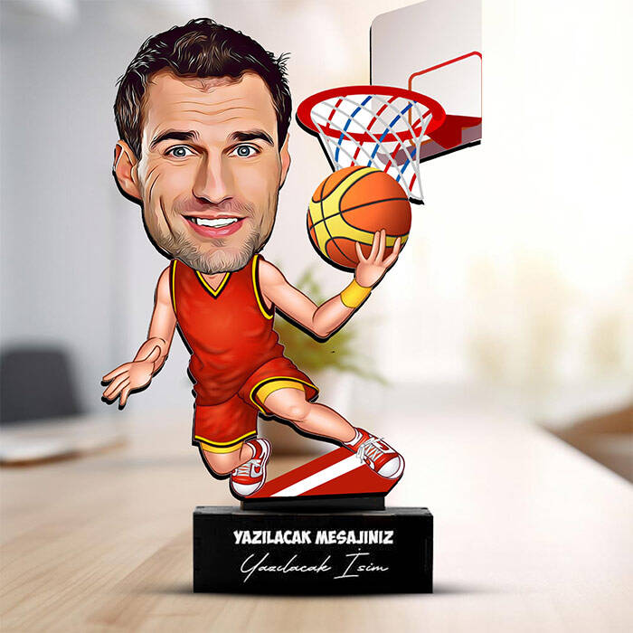 Basketbolcu Karikatürlü Biblo