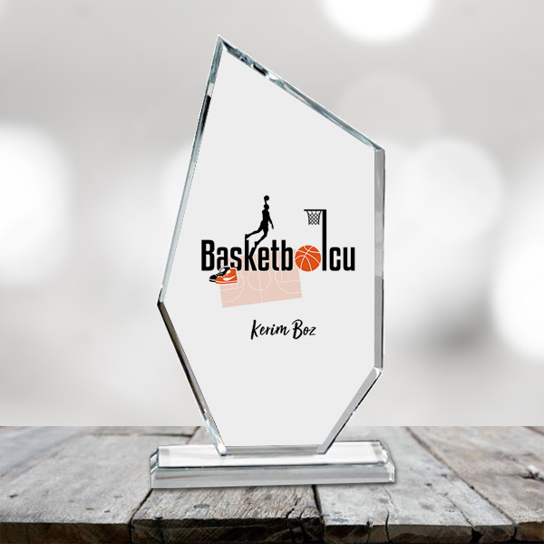 Basketbolculara Özel Kristal Cam Ödül