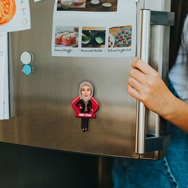 Başörtülü Annem Karikatürlü Buzdolabı Magneti - Thumbnail