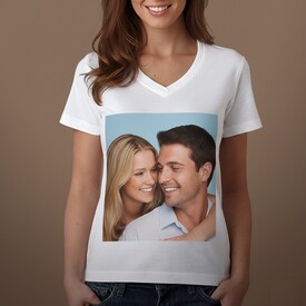  - Bayanlar İçin Kişiye Özel Fotoğraf Baskılı Tişört