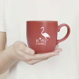 Be My Flamingo Kırmızı Kupa Bardak - Thumbnail