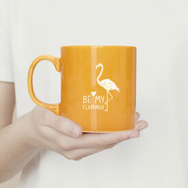 Be My Flamingo Kupa Bardak Turuncu - Thumbnail