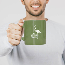 Be My Flamingo Kupa Bardak Yeşil - Thumbnail