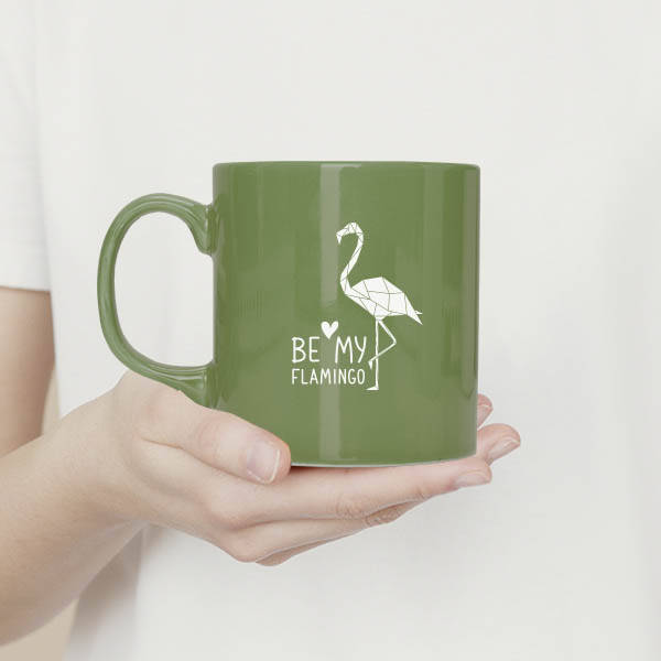 Be My Flamingo Kupa Bardak Yeşil
