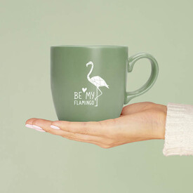 Be My Flamingo Yeşil Kupa Bardak - Thumbnail