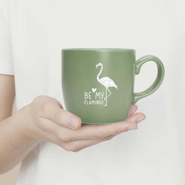 Be My Flamingo Yeşil Kupa Bardak