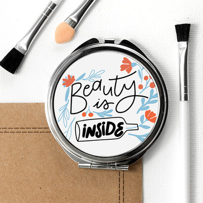 Beautiy Is Inside Tasarım Makyaj Aynası - Thumbnail