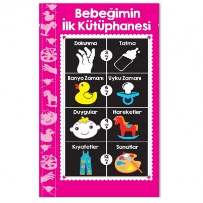 Bebeğimin İlk Kütüphanesi Kitabı -PEMBE - Thumbnail