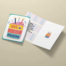Best Birthday Temalı Doğum Günü Tebrik Kartı - Thumbnail