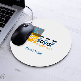 Bilgisayar Programcısı Temalı Yuvarlak Mousepad - Thumbnail