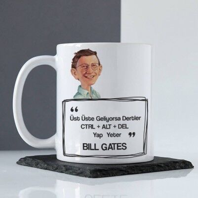 Bill Gates Esprili Kupa Bardak - Thumbnail