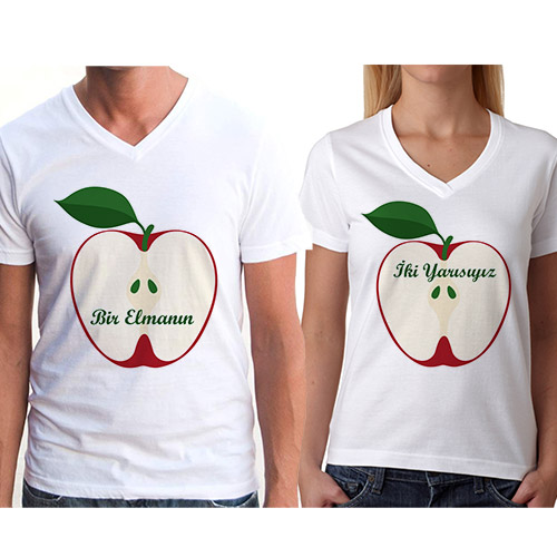 Bir Elmanın İki Yarısı Sevgili Tişörtü