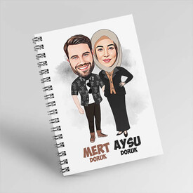  - Bir Ömür Mutlu Olalım Karikatürlü Defter