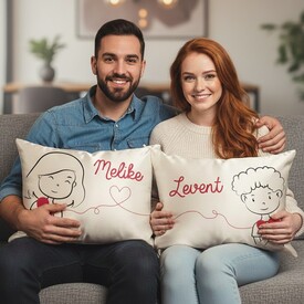  - Birbirimizi Çok Seviyoruz 2'li Yastık Seti