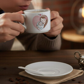 Biricik Annem Kişiye Özel Nescafe Fincanı - Thumbnail