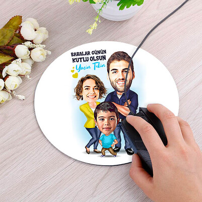 Biricik Babamız Karikatürlü Mousepad - Thumbnail