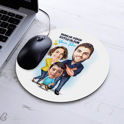 Biricik Babamız Karikatürlü Mousepad - Thumbnail