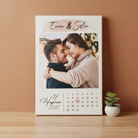  - Birinci Yıldönümü Hediyesi Fotoğraflı Kanvas