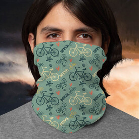 Bisikletçilere Özel İsim Yazılı Bandana Boyunluk Maske - Thumbnail
