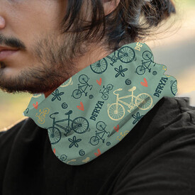 Bisikletçilere Özel İsim Yazılı Bandana Boyunluk Maske - Thumbnail