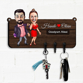 Hediyelik - Erkek Antrenör Karikatürlü Anahtarlık - Thumbnail
