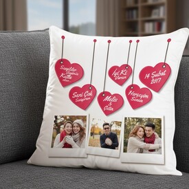 Bizim Güzel Aşkımız Fotoğraflı Yastık - Thumbnail