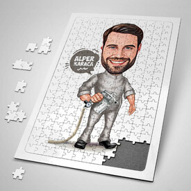  - Boyacı Erkek Karikatürlü Puzzle