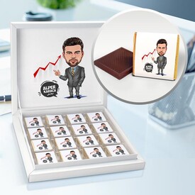 Broker Erkek Karikatürlü Çikolata Kutusu - Thumbnail