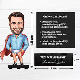 Çakma Süper Kahraman Karikatürlü Biblo - Thumbnail