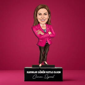  - Çalışan Kadına Özel Hediyelik Karikatürlü Biblo