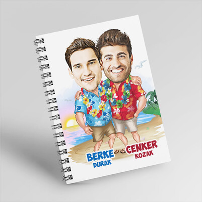 Candan Kankiler Karikatürlü Defter - Thumbnail