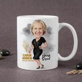  - Canım Annem Karikatürlü Kupa Bardak