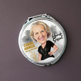  - Canım Annem Karikatürlü Makyaj Aynası