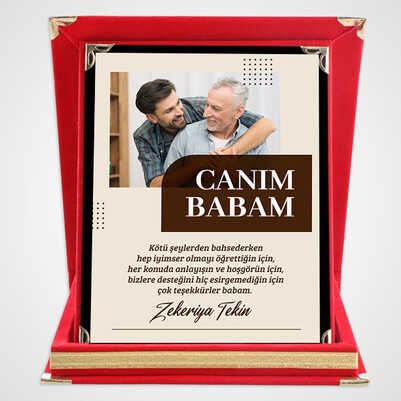 Canım Babam Kişiye Özel Plaket - Thumbnail