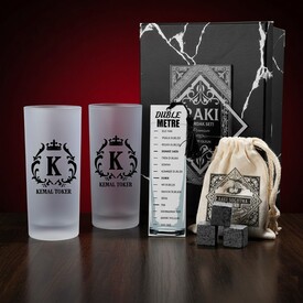  - Canım Kocam İsimli İkili Rakı Kadehi Seti Hediye Kutusu
