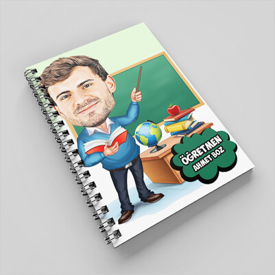 Canım Öğretmenim Karikatürlü Defter - Thumbnail