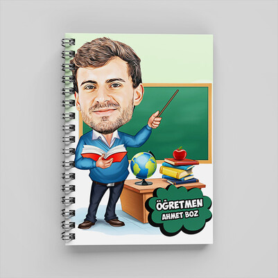 Canım Öğretmenim Karikatürlü Defter - Thumbnail