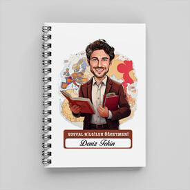  - En Başarılı Erkek Sosyal Bilgiler Öğretmeni Karikatürlü Defter