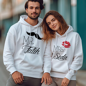 Canım Sevgilim Kapşonlu Sevgili Sweatshirt - Thumbnail