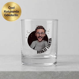  - Çekici Erkek Karikatürlü Viski Bardağı