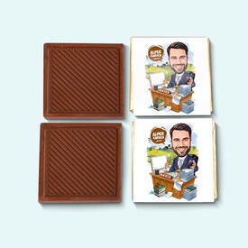 CEO Erkek Karikatürlü Çikolata Kutusu - Thumbnail