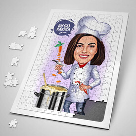  - Chef Hatun Karikatürlü Puzzle