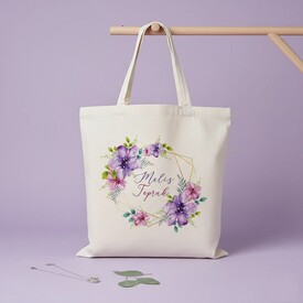  - Çiçek Motifli Kadınlar Gününe Özel Bez Çanta